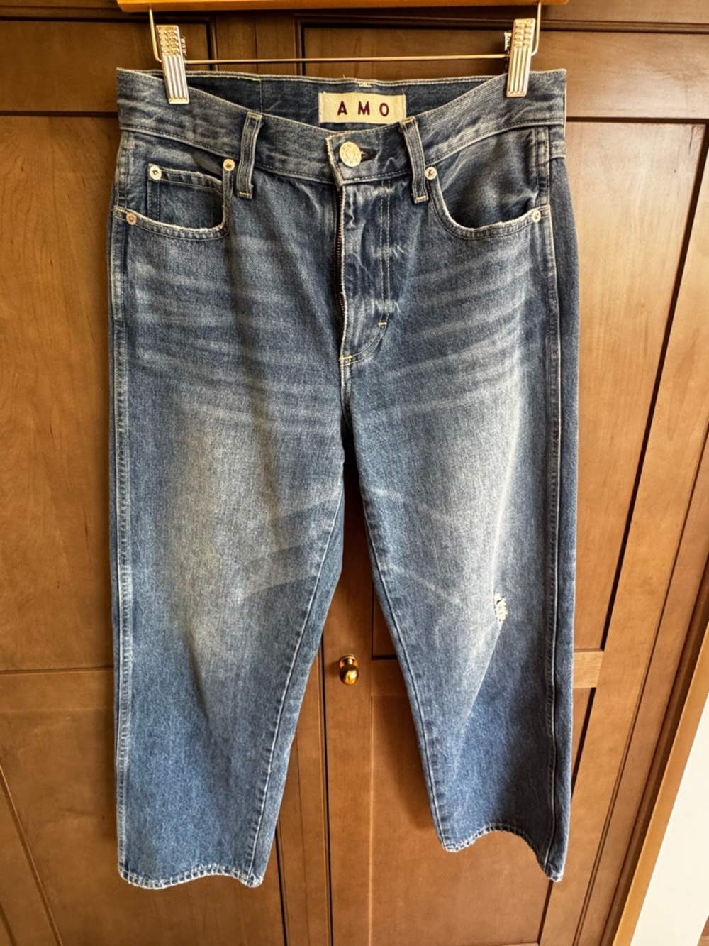 AMO Women's Washed Blue Boyfriend Jeans “ Billie”